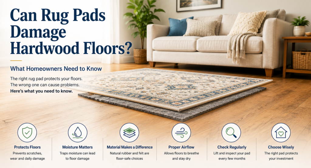 Can Rug Pads Damage Hardwood Floors? can rug pads damage hardwood floors
